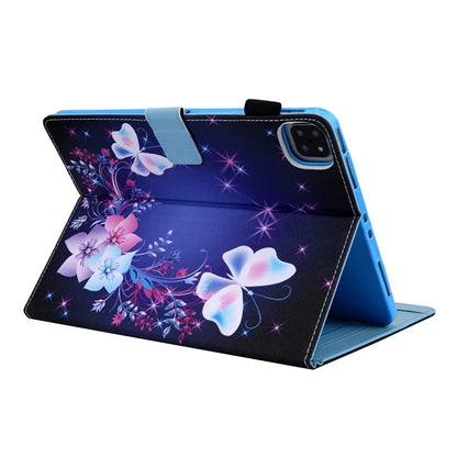 For iPad Pro 11 (2024) Case Pattern Printing Stand PU Leather Tablet Cover