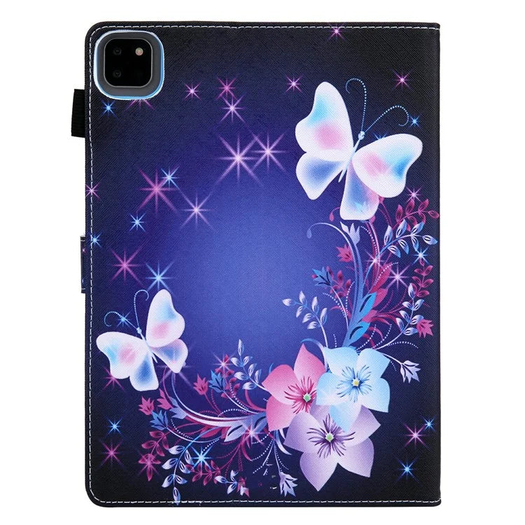 For iPad Pro 11 (2024) Case Pattern Printing Stand PU Leather Tablet Cover