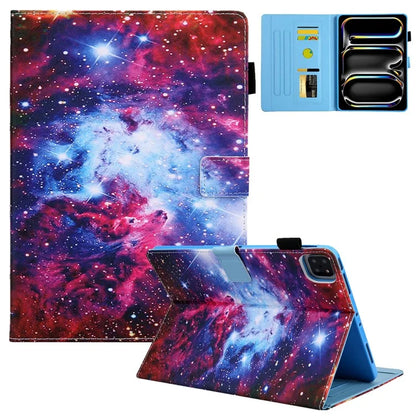 For iPad Pro 11 (2024) Case Pattern Printing Stand PU Leather Tablet Cover