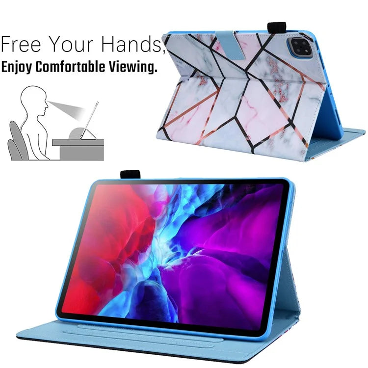 For iPad Pro 11 (2024) Case Pattern Printing Stand PU Leather Tablet Cover