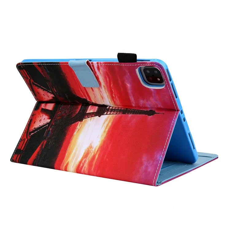 For iPad Pro 11 (2024) Case Pattern Printing Stand PU Leather Tablet Cover
