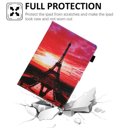 For iPad Pro 11 (2024) Case Pattern Printing Stand PU Leather Tablet Cover