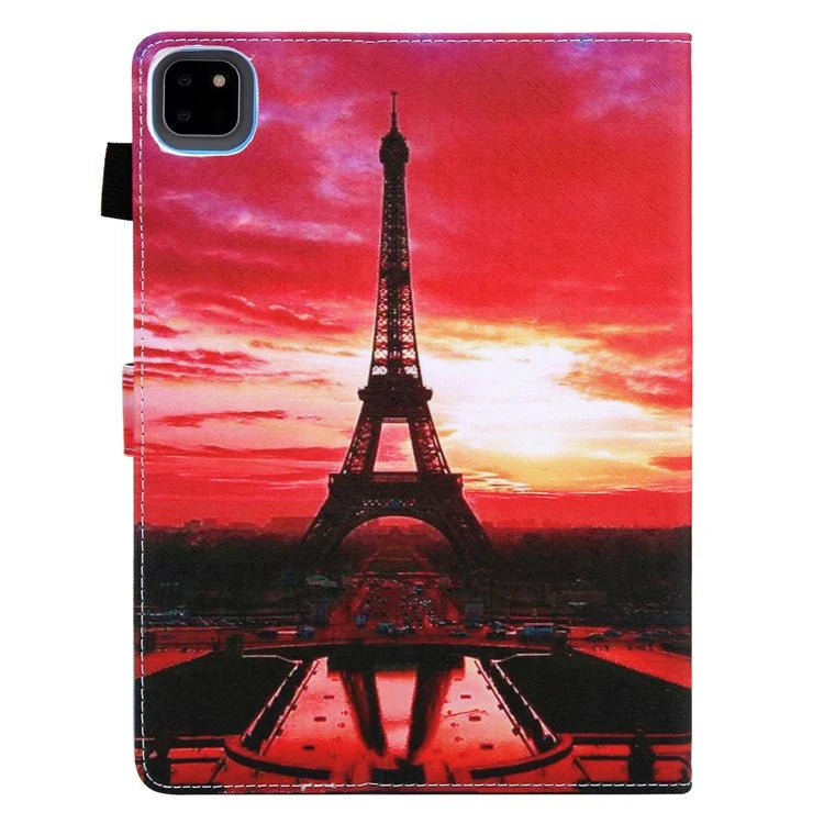 For iPad Pro 11 (2024) Case Pattern Printing Stand PU Leather Tablet Cover