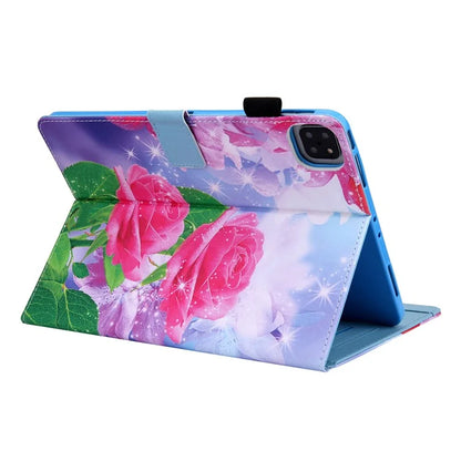 For iPad Pro 11 (2024) Case Pattern Printing Stand PU Leather Tablet Cover