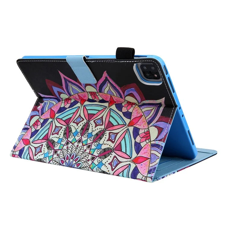 For iPad Pro 11 (2024) Case Pattern Printing Stand PU Leather Tablet Cover