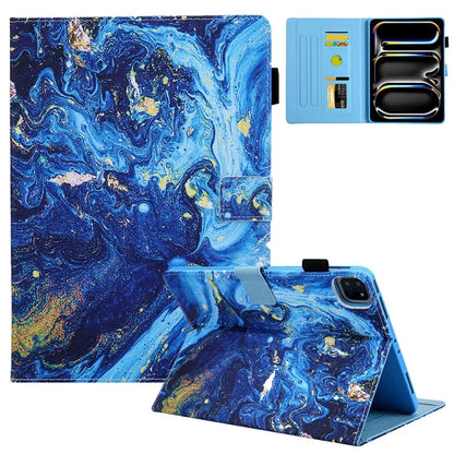 For iPad Pro 11 (2024) Case Pattern Printing Stand PU Leather Tablet Cover