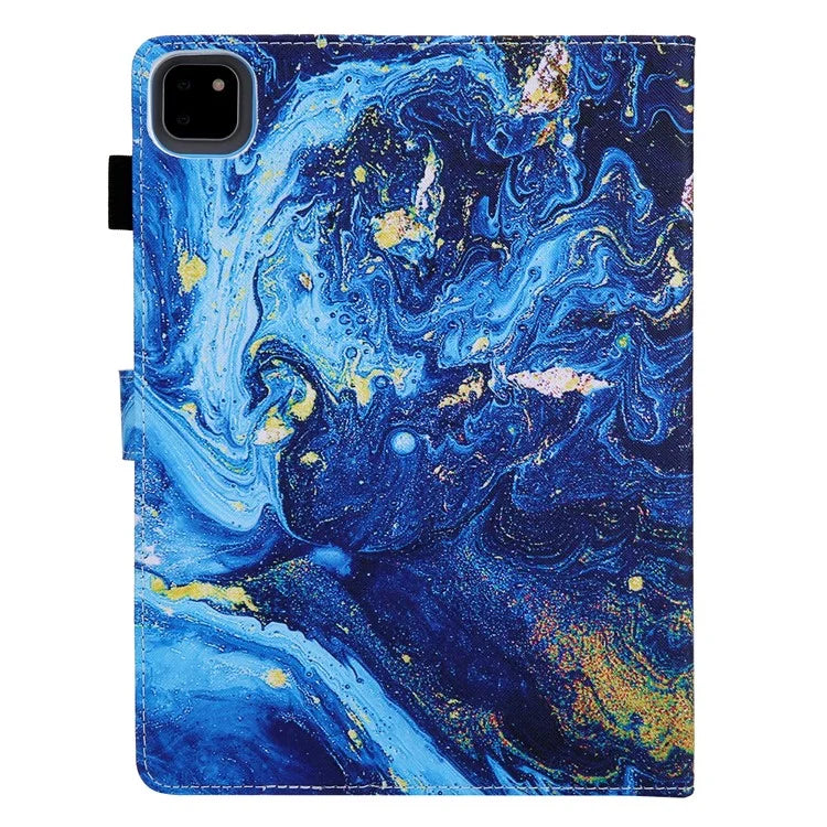 For iPad Pro 11 (2024) Case Pattern Printing Stand PU Leather Tablet Cover