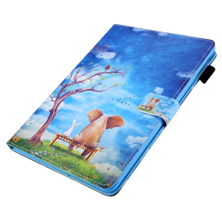 For iPad Pro 11 (2024) Case Pattern Printing Tablet Leather Cover with Card Slots