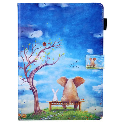 For iPad Pro 11 (2024) Case Pattern Printing Tablet Leather Cover with Card Slots