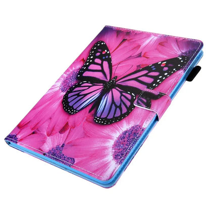 For iPad Pro 11 (2024) Case Pattern Printing Tablet Leather Cover with Card Slots