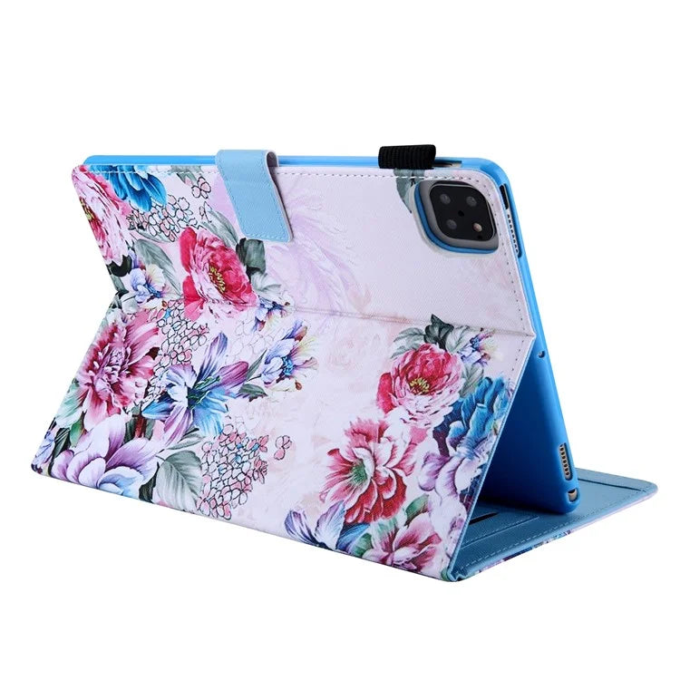 For iPad Pro 11 (2024) Case Pattern Printing Tablet Leather Cover with Card Slots