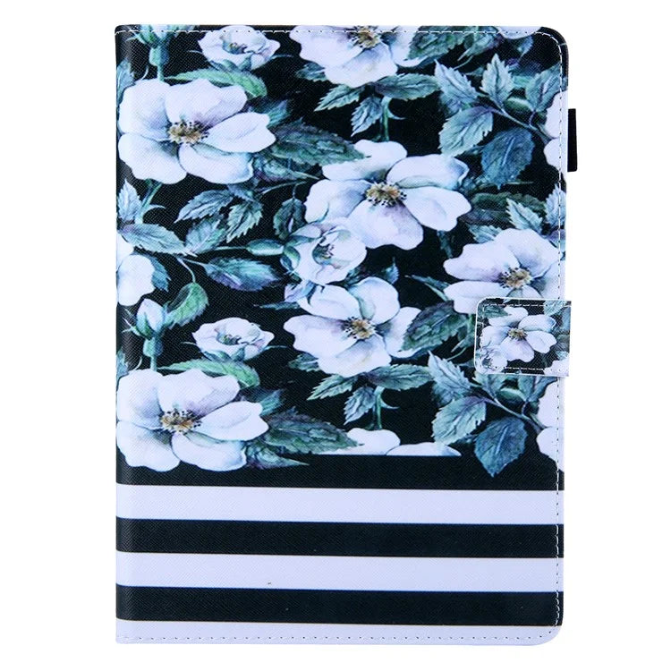 For iPad Pro 11 (2024) Case Pattern Printing Tablet Leather Cover with Card Slots