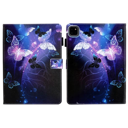 For iPad Pro 11 (2024) Case Pattern Printing Tablet Leather Cover with Card Slots