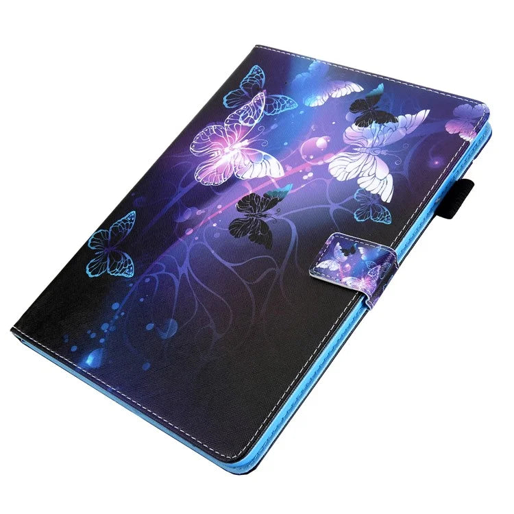 For iPad Pro 11 (2024) Case Pattern Printing Tablet Leather Cover with Card Slots