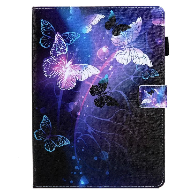 For iPad Pro 11 (2024) Case Pattern Printing Tablet Leather Cover with Card Slots