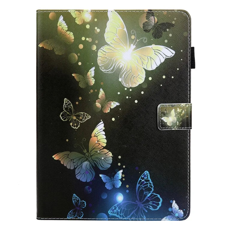 For iPad Pro 11 (2024) Case Pattern Printing Tablet Leather Cover with Card Slots
