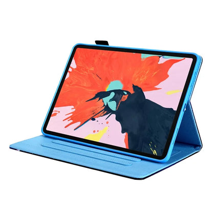 For iPad Pro 11 (2024) Case Pattern Printing Tablet Leather Cover with Card Slots