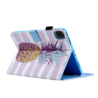 For iPad Pro 11 (2024) Case Pattern Printing Tablet Leather Cover with Card Slots