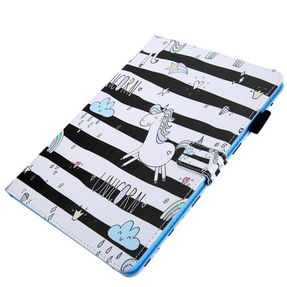 For iPad Pro 11 (2024) Case Pattern Printing Tablet Leather Cover with Card Slots