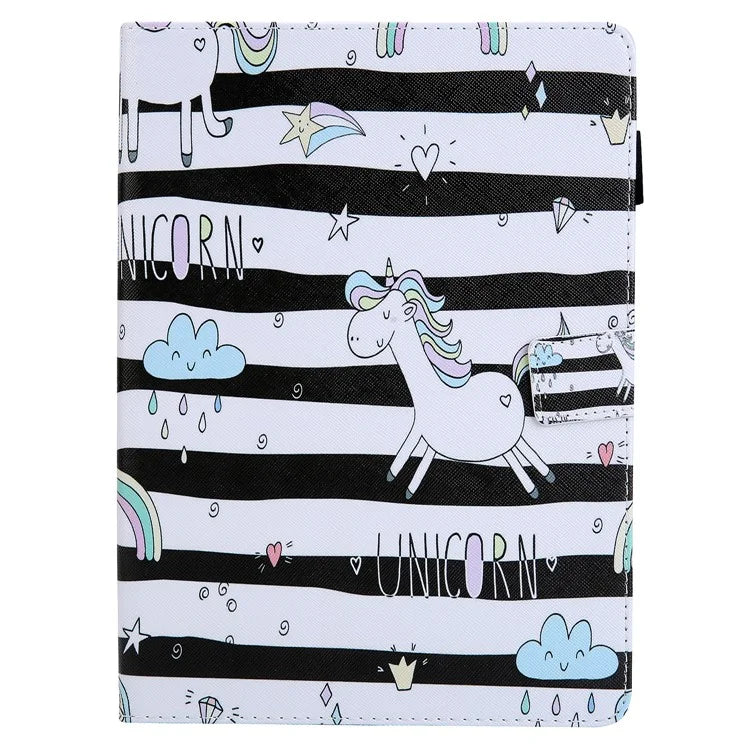 For iPad Pro 11 (2024) Case Pattern Printing Tablet Leather Cover with Card Slots