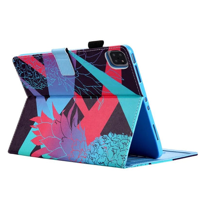 For iPad Pro 11 (2024) Case Pattern Printing Tablet Leather Cover with Card Slots
