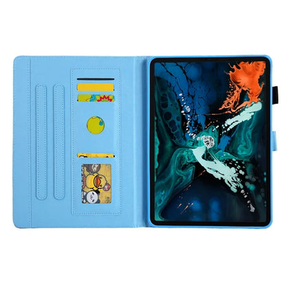 For iPad Pro 11 (2024) Case Pattern Printing Tablet Leather Cover with Card Slots