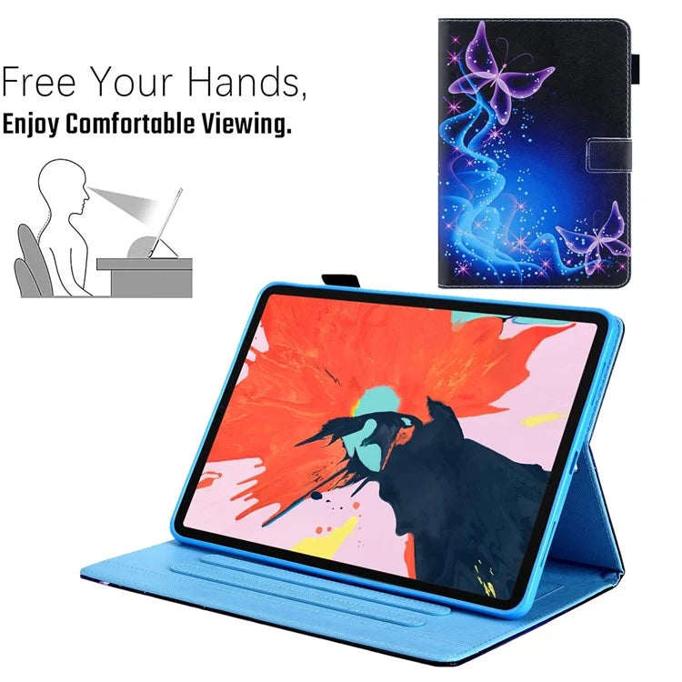 For iPad Pro 11 (2024) Case PU Leather Pattern Design Smart Tablet Cover