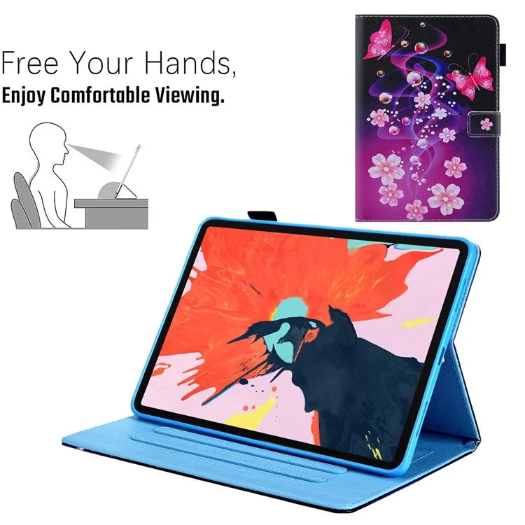 For iPad Pro 11 (2024) Case PU Leather Pattern Design Smart Tablet Cover