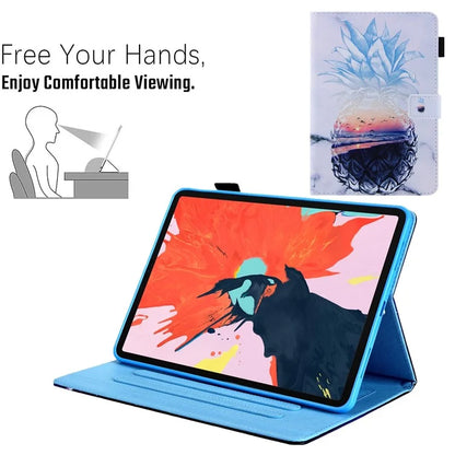 For iPad Pro 11 (2024) Case PU Leather Pattern Design Smart Tablet Cover