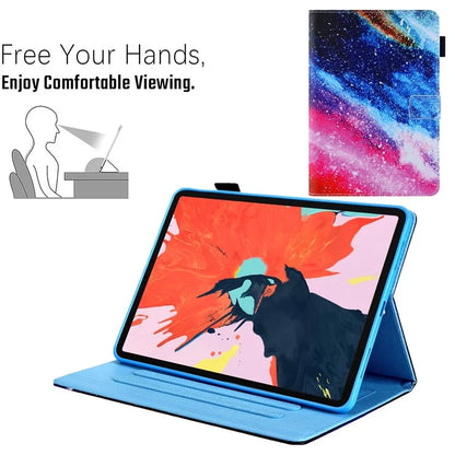For iPad Pro 11 (2024) Case PU Leather Pattern Design Smart Tablet Cover