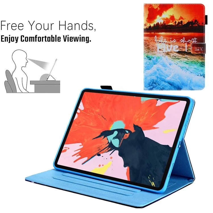 For iPad Pro 11 (2024) Case PU Leather Pattern Design Smart Tablet Cover