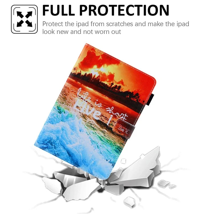 For iPad Pro 11 (2024) Case PU Leather Pattern Design Smart Tablet Cover