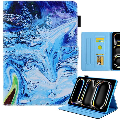 For iPad Pro 11 (2024) Case PU Leather Pattern Design Smart Tablet Cover