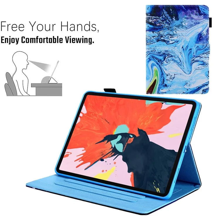 For iPad Pro 11 (2024) Case PU Leather Pattern Design Smart Tablet Cover