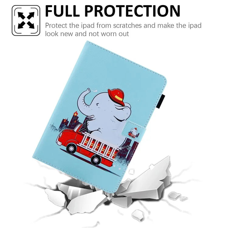 For iPad Pro 11 (2024) Case PU Leather Pattern Design Smart Tablet Cover