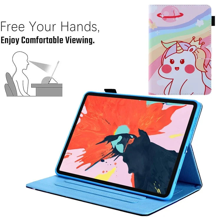 For iPad Pro 11 (2024) Case PU Leather Pattern Design Smart Tablet Cover