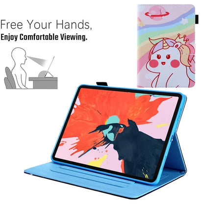 For iPad Pro 11 (2024) Case PU Leather Pattern Design Smart Tablet Cover