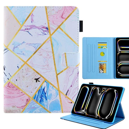 For iPad Pro 11 (2024) Case PU Leather Pattern Design Smart Tablet Cover