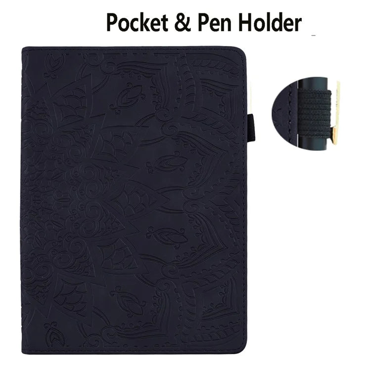 For iPad Pro 11 (2024) Case Flower Pattern Leather Tablet Cover Auto Wake / Sleep
