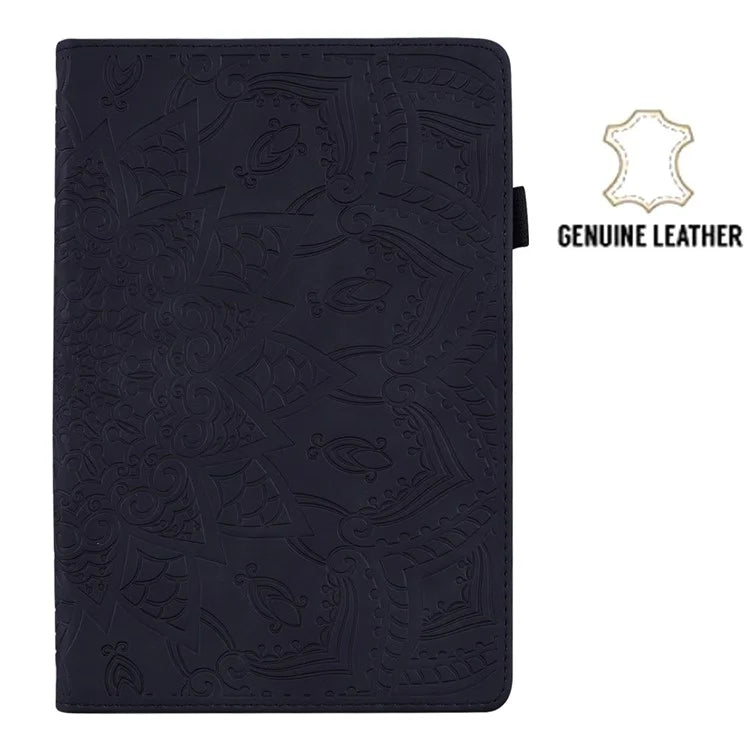 For iPad Pro 11 (2024) Case Flower Pattern Leather Tablet Cover Auto Wake / Sleep