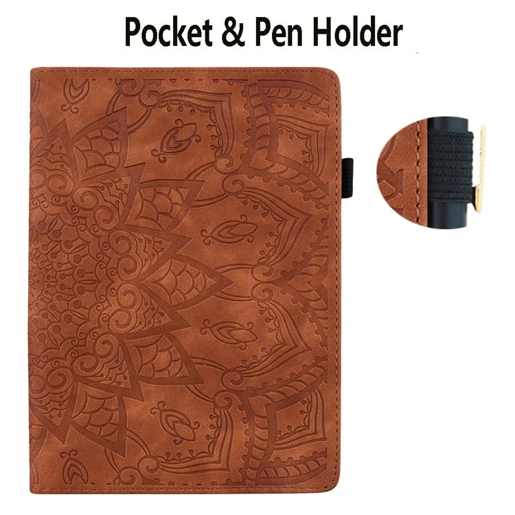 For iPad Pro 11 (2024) Case Flower Pattern Leather Tablet Cover Auto Wake / Sleep