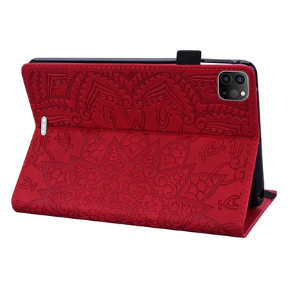 For iPad Pro 11 (2024) Case Flower Pattern Leather Tablet Cover Auto Wake / Sleep