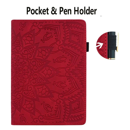For iPad Pro 11 (2024) Case Flower Pattern Leather Tablet Cover Auto Wake / Sleep
