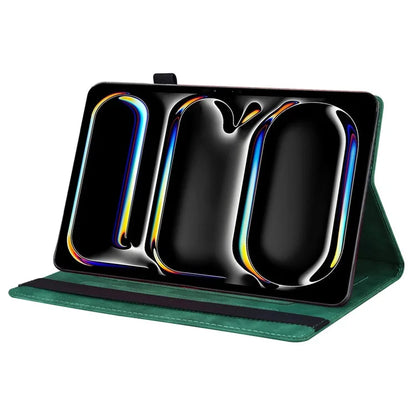 For iPad Pro 11 (2024) Case Card Slot PU Leather Stand Tablet Cover