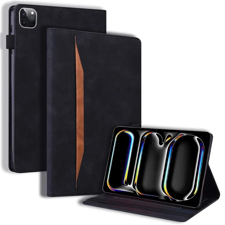 For iPad Pro 11 (2024) Case Card Slot PU Leather Stand Tablet Cover