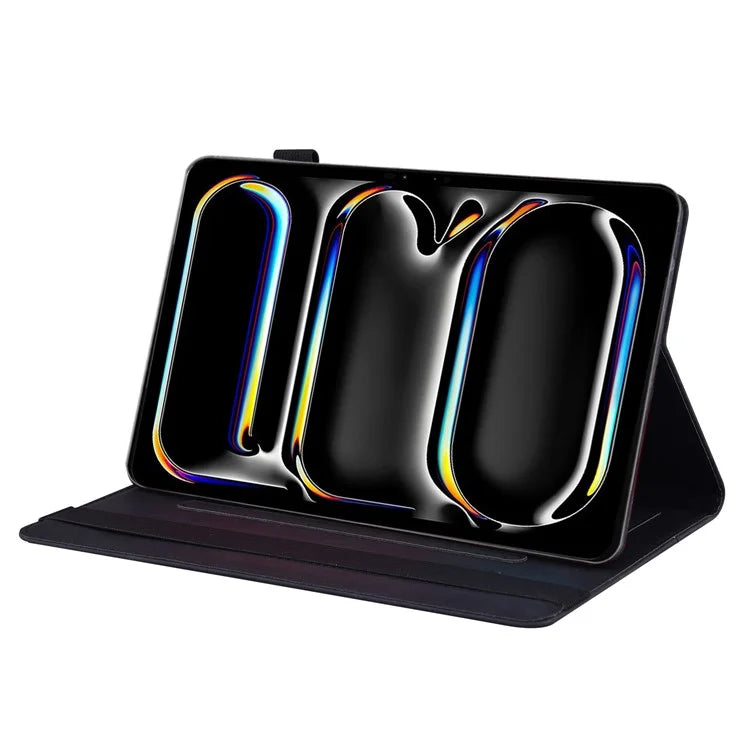 For iPad Pro 11 (2024) Case Card Slot PU Leather Stand Tablet Cover