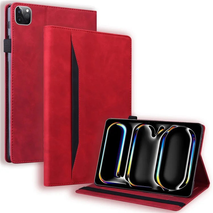 For iPad Pro 11 (2024) Case Card Slot PU Leather Stand Tablet Cover