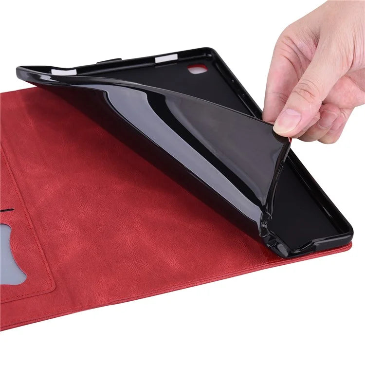 For iPad Pro 11 (2024) Case with Card Slots Butterfly Imprinted Leather Tablet Cover