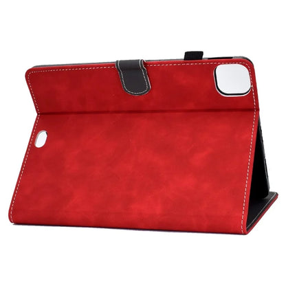 For iPad Pro 11 (2024) Cowhide Texture PU Leather Stand Tablet Case Card Holder Cover with Pen Holder Loop