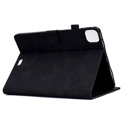 For iPad Pro 11 (2024) Iron Tower Imprinted Cover PU Leather Tablet Case with Card Slots
